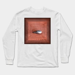 Macro Photograph of Snail on Terracotta Digital Art Long Sleeve T-Shirt